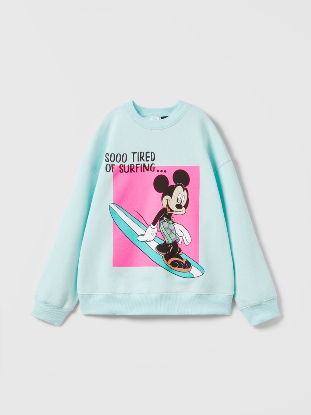 ZARA Disney Mickey Mouse Surf Sweatshirt